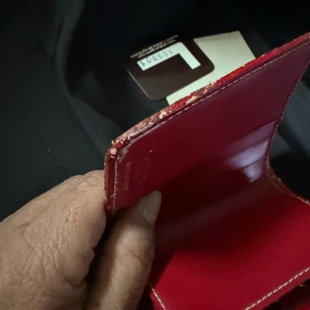 Lancel 90S Leather Distressed Wallet Vintage - Picture 12 of 16